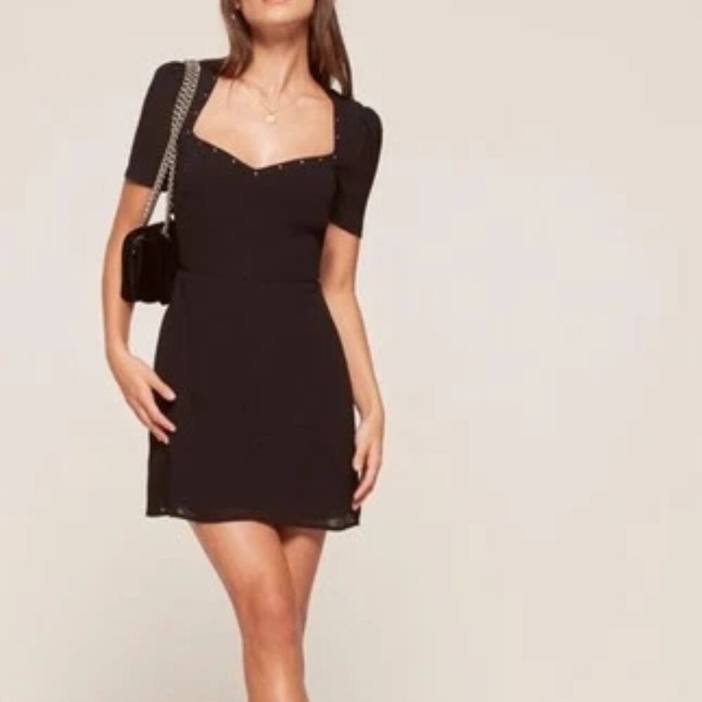 Reformation Selena Dress. Small, Black. Design Team Release